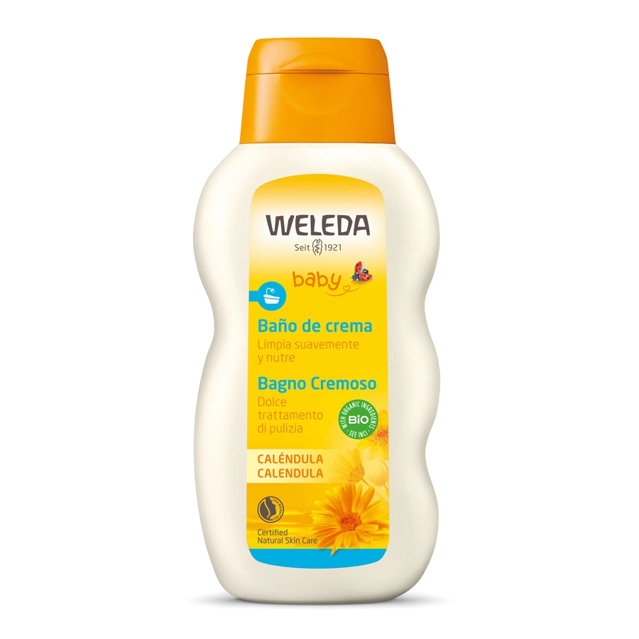 Weleda Baby Bagno Cremoso Calendula 200ml 3 Weleda Baby Bagno Cremoso Calendula 200ml