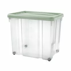 Box Puzzle 80 Litri Con Coperchio A Scatto E Ruote