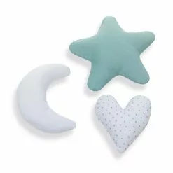 Alondra Set Cuscini Decorativi (3 Pezzi) Verde Acqua / Bianco