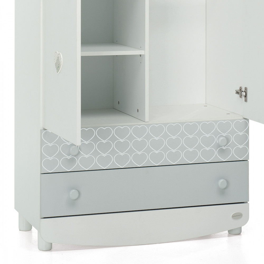 Foppapedretti Armadio Lovely Con Piano Regolabile E Barre Appendiabiti 5 Foppapedretti Armadio Lovely Con Piano Regolabile E Barre Appendiabiti - immagine 3