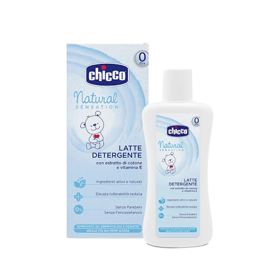 CHICCO Latte Detergente Natural Sensation 200 Ml 3 CHICCO Latte Detergente Natural Sensation 200 Ml