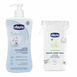 CHICCO Latte Detergente 500ml + Quadrotti 60 Pezzi