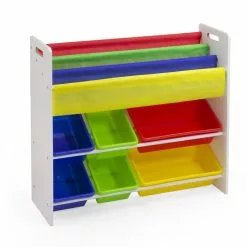 ATe Casa Scaffale Medium In Legno Porta Libri E Giocattoli