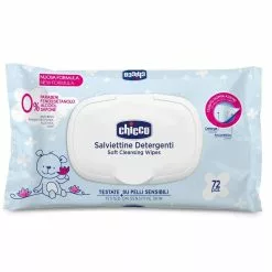 Chicco Salviette Detergenti Per Viso, Mani, Cambio Pannolino - 72 Salviette