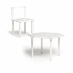 Cuoricini Tavolo Moovie Con Piano Bianco