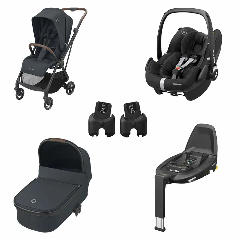 Maxi-Cosi Trio Leona Con Navicella Oria, Seggiolino Pebble Pro, Base Family Fix 360 E Adattatori 4 Maxi-Cosi Trio Leona Con Navicella Oria, Seggiolino Pebble Pro, Base Family Fix 360 E Adattatori - immagine 2