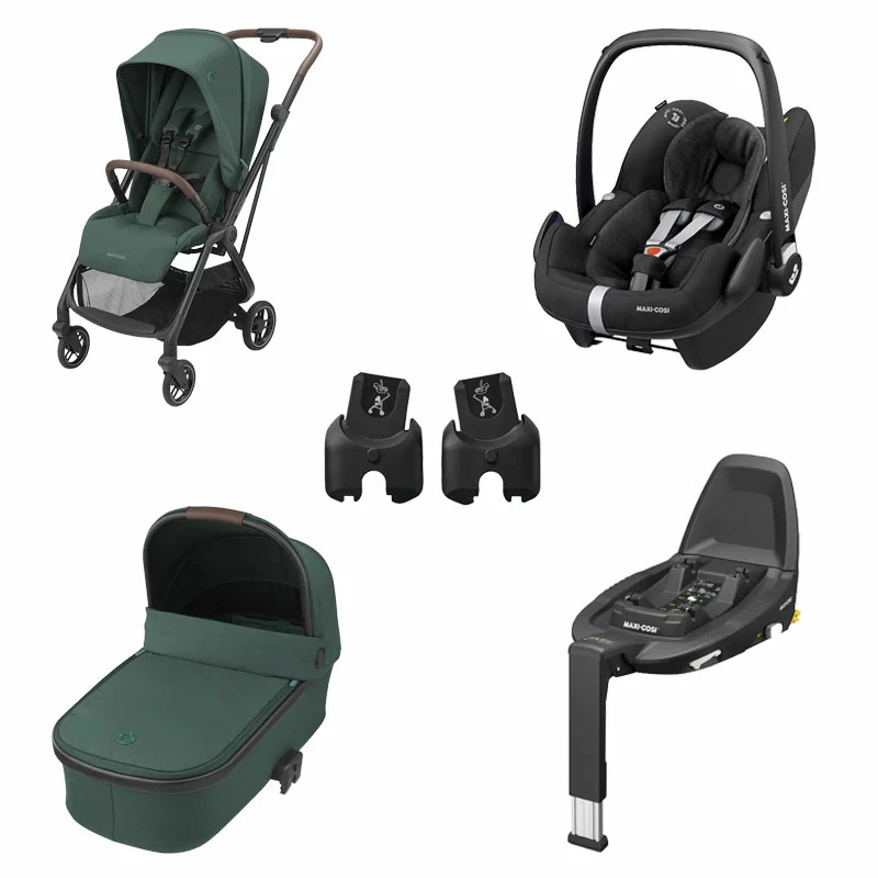 Maxi-Cosi Trio Leona Con Navicella Oria, Seggiolino Pebble Pro, Base Family Fix 360 E Adattatori 5 Maxi-Cosi Trio Leona Con Navicella Oria, Seggiolino Pebble Pro, Base Family Fix 360 E Adattatori - immagine 3
