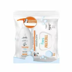 Bionike Bagno Crema Viso E Mani 500ml + 72 Salviette Triderm Baby - Formato Convenienza