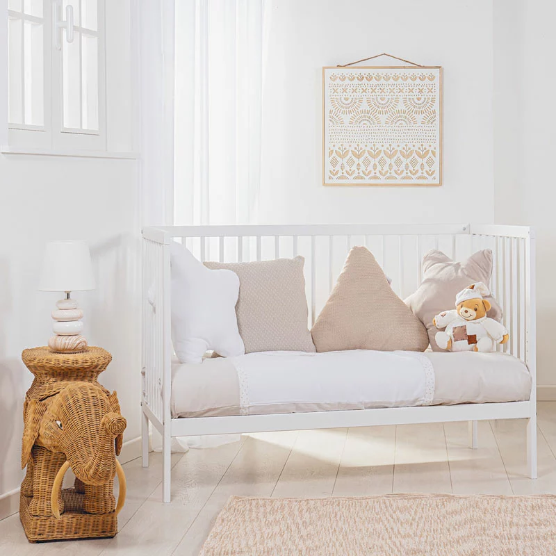 Picci Cuscino Triangolo A Maglia Per Letto Bambino - Sabbia 4 Picci Cuscino Triangolo A Maglia Per Letto Bambino - Sabbia - immagine 2