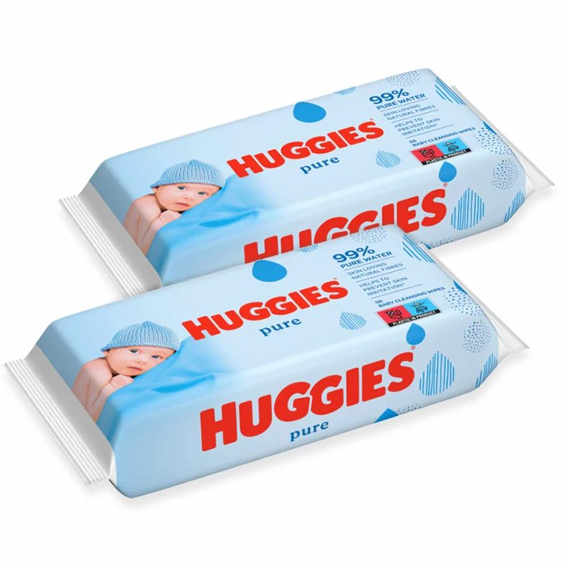 Huggies Tripack 168 Salviette Umidificate Pure, Formula Con Acqua Pura 3 Huggies Tripack 168 Salviette Umidificate Pure, Formula Con Acqua Pura