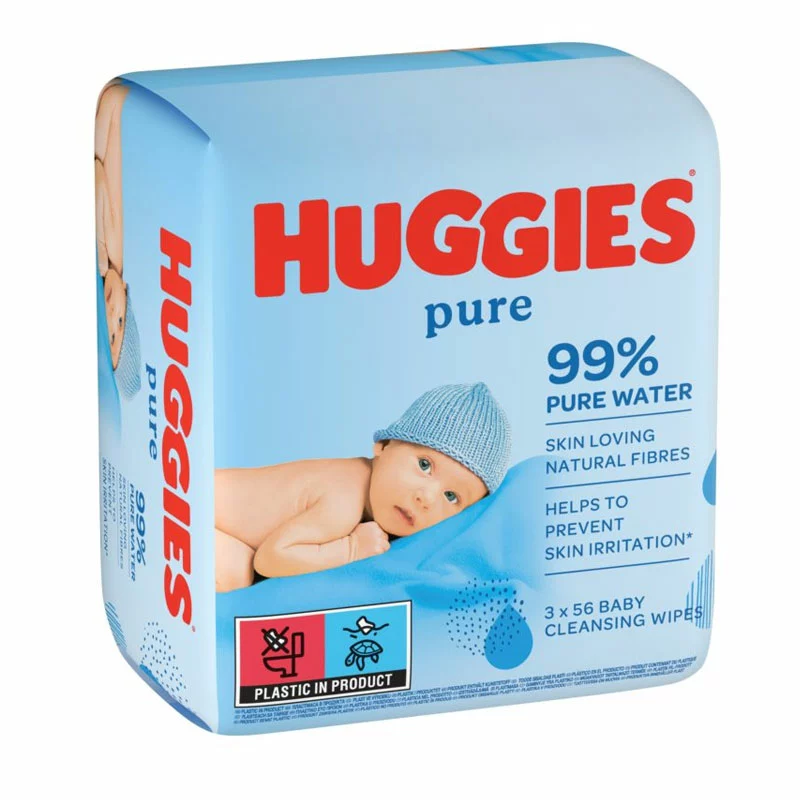 Huggies Tripack 168 Salviette Umidificate Pure, Formula Con Acqua Pura 4 Huggies Tripack 168 Salviette Umidificate Pure, Formula Con Acqua Pura - immagine 2