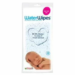 WaterWipes 28 Salviette Umidificate Bambino, 99,9% Di Acqua, Biodegradabili