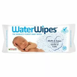 WaterWipes 60 Salviette Umidificate Bambino, 99,9% Di Acqua, Biodegradabili