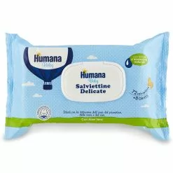 Humana Salviettine Delicate Neonato Con Aloe Vera 72pz