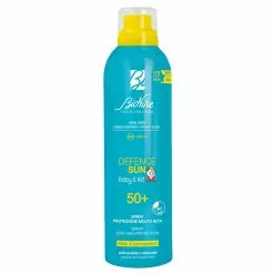 Bionike Spray Solare Alta Protezione Defence Sun 50+ Baby&Kid, Idrorepellente E Antisabbia - 200ml