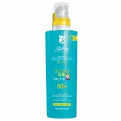 Bionike Latte Fluido Defence Sun 50+ Baby&Kid, Resistente All'acqua E Antisabbia - 200ml