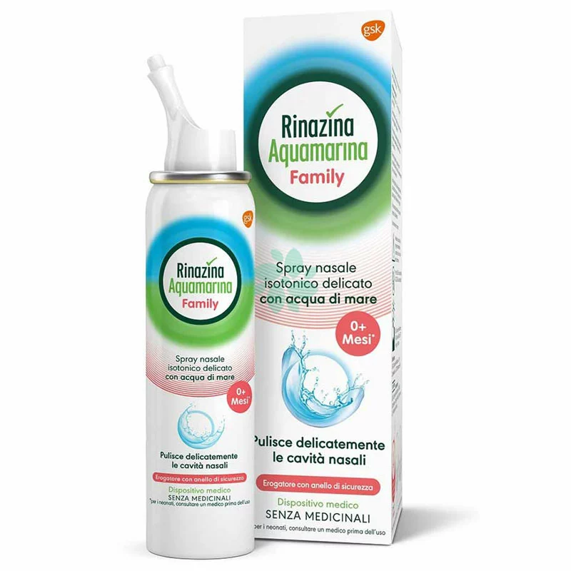 GSK Rinazina Acquamarina Spray Nasale Isotonico Con Acqua Di Mare 3 GSK Rinazina Acquamarina Spray Nasale Isotonico Con Acqua Di Mare