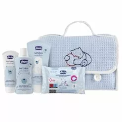 Chicco Beauty Baby Cosmetic Set Per La Nascita Con Pasta Cambio, Detergenti Natural Sensation E Salviette