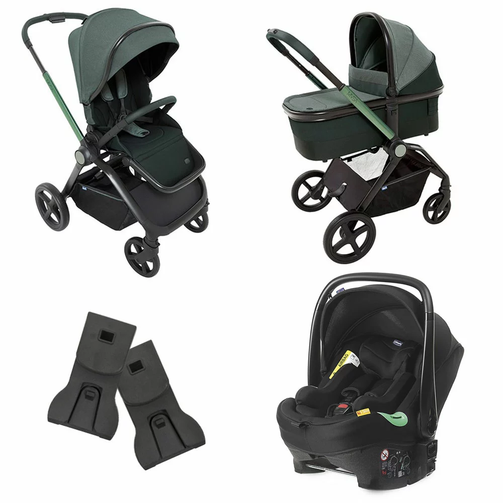 CHICCO Trio Mysa Con Passeggino, Navicella Light E Seggiolino Auto Kiros Evo ISize, Adattatori Ovetto Inclusi 6 CHICCO Trio Mysa Con Passeggino, Navicella Light E Seggiolino Auto Kiros Evo ISize, Adattatori Ovetto Inclusi - immagine 4